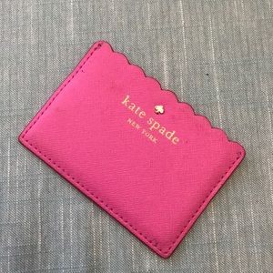 Lightly used KATE SPADE SCALLOPED CARD HOLDER